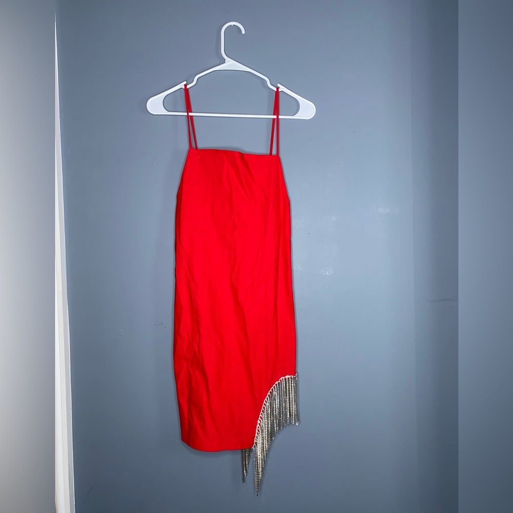 Red Papaya Party Rhinestone Dress | Women’s Medium